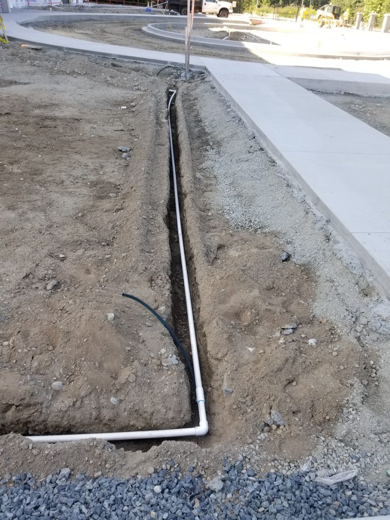 Underground irrigation system installation — Island Green Services Campbell River